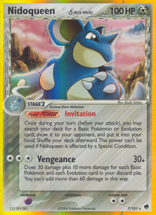 EX Dragon Frontiers Holo Nidoqueen #7/101